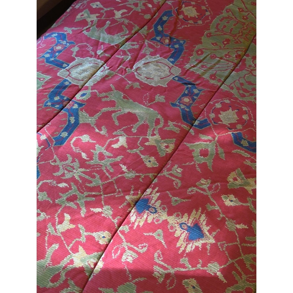 Vtg Ralph Lauren Conservatory Red Full/Queen Comforter Sateen Italy USA 80s 90s - Picture 5 of 8